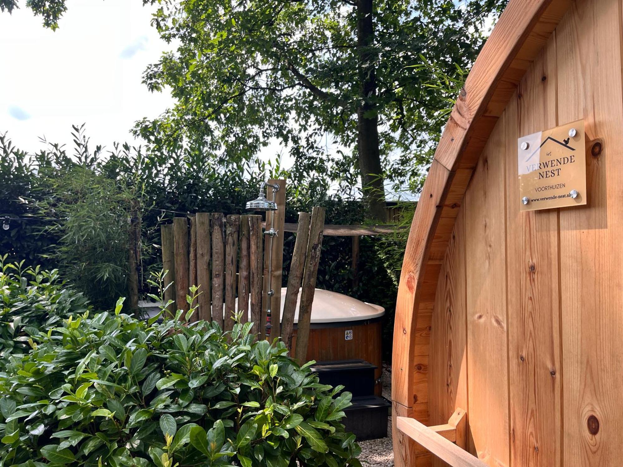 Boslodge Het Verwende Nest met privé Hottub Voorthuizen Exterior foto